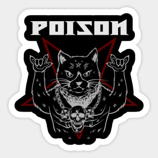 POISON CAT ROCK - MERCH VTG Sticker